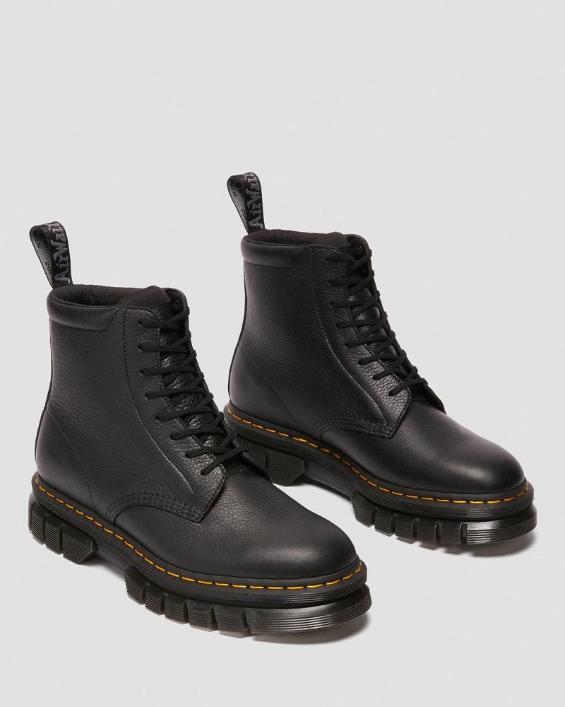 Botas Plataforma Dr Martens Rikard Lunar Cuero Hombre Negros | MX 248NWY